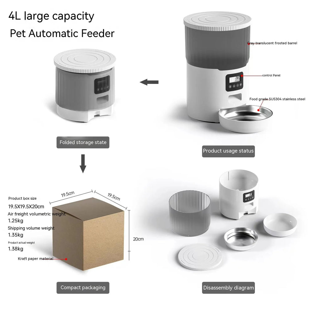 Dispensador automático de comida para mascotas