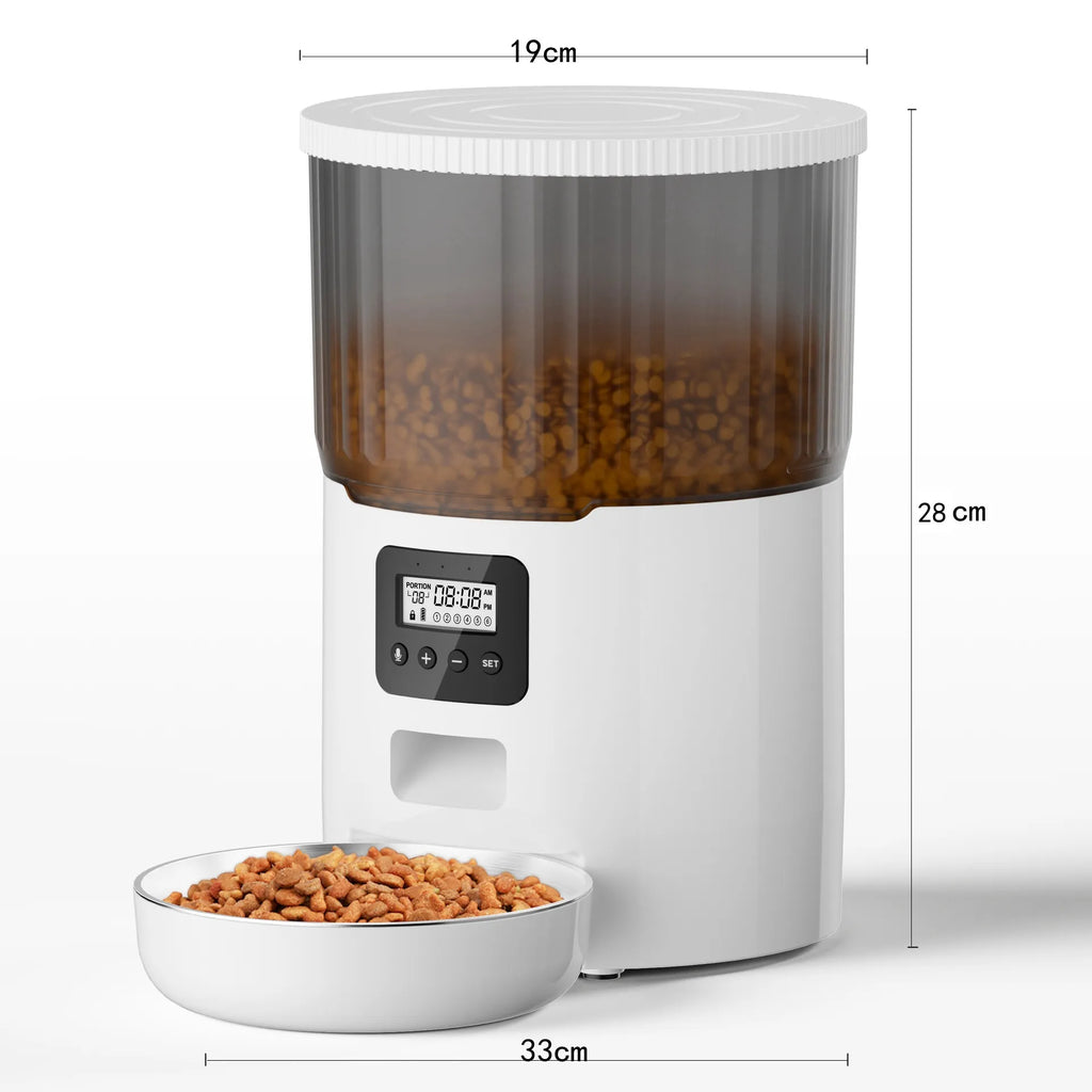 Dispensador automático de comida para mascotas