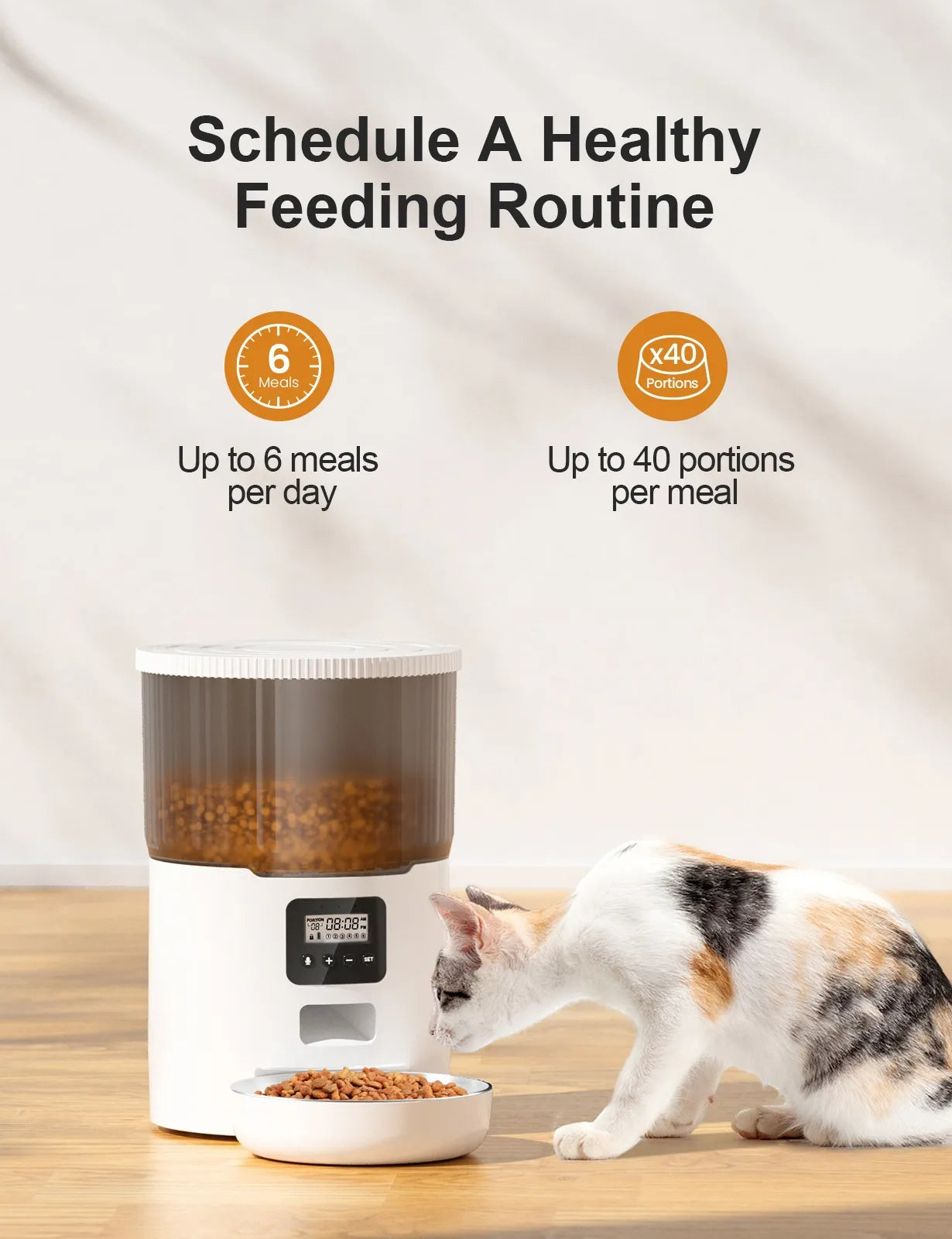 Dispensador automático de comida para mascotas