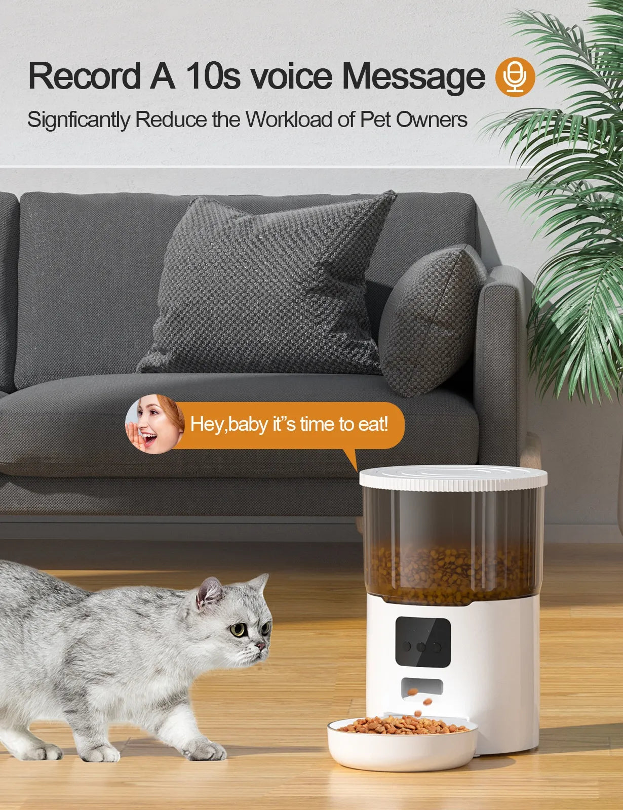 Dispensador automático de comida para mascotas