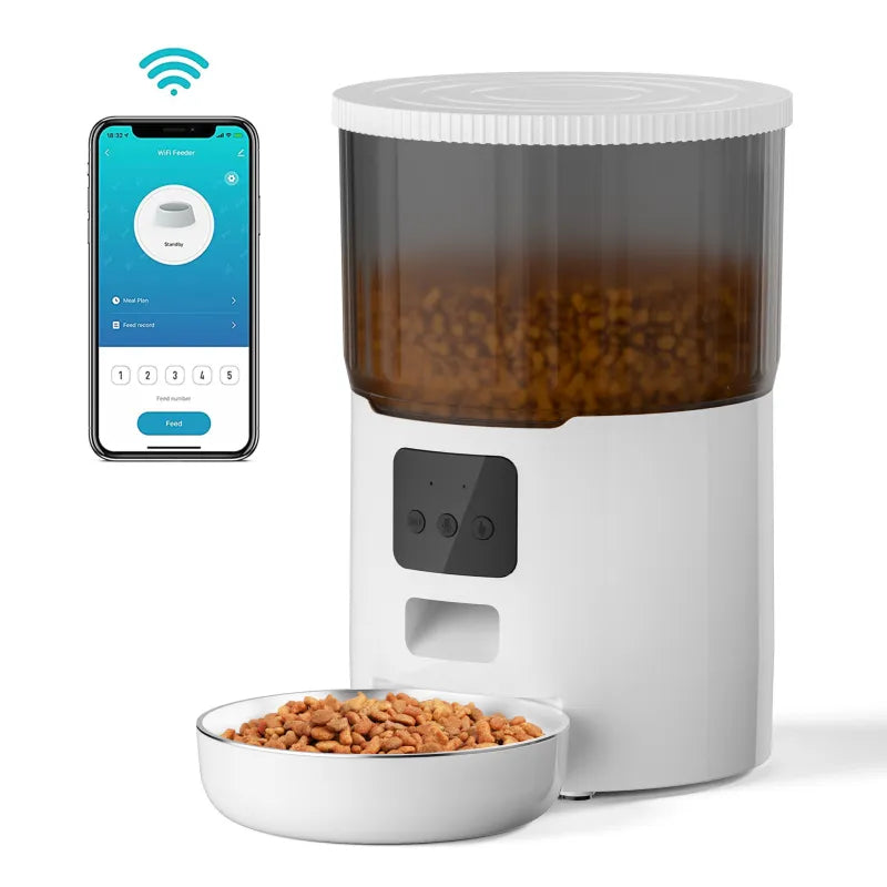 Dispensador automático de comida para mascotas