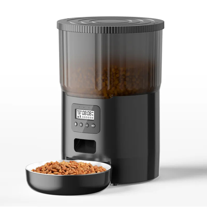 Dispensador automático de comida para mascotas